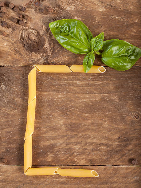 The letter C with pasta
