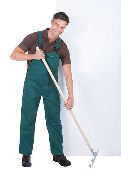 istock Male Gardener Working With Pitchfork 505084757