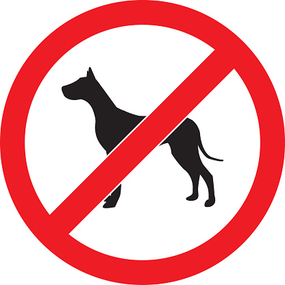 Vector illustration of no dog sign.