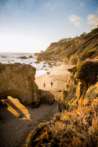 El Matador State Beach. People enjoying El Matador State Beach in sunset rocky coastline stock pictures, royalty-free photos & images