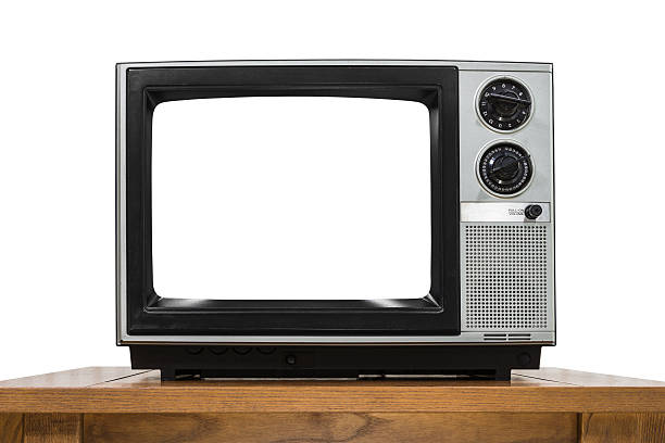 istock Analog Television on White with Cut Out Screen 505089716