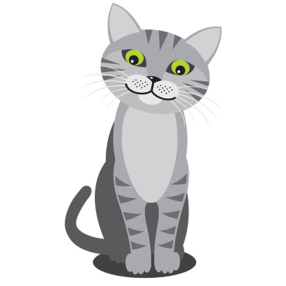 Smiling cat. EPS10 vector layers (removeable) and alternate formats (hi-res jpg, pdf).