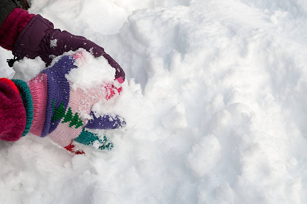 istock Girl making snowball 505092422