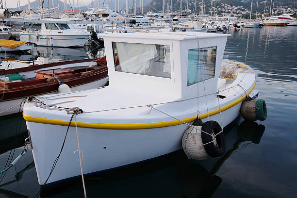 istock Motorboats in a bay 505092924