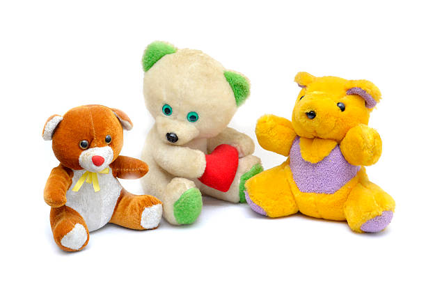 istock Three plush toys on a white background 505094542