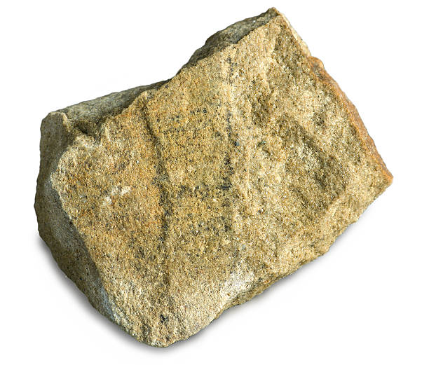 istock Mineral sandstone isolated on white background 505095408