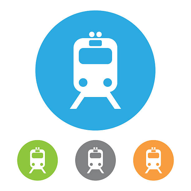 ilustrações, clipart, desenhos animados e ícones de ícone de bonde. vetor - train people cable car transportation