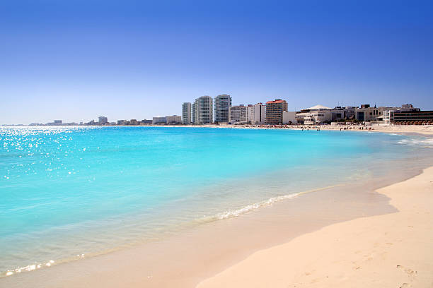 istock Cancun beach view from turquoise Caribbean 505098668