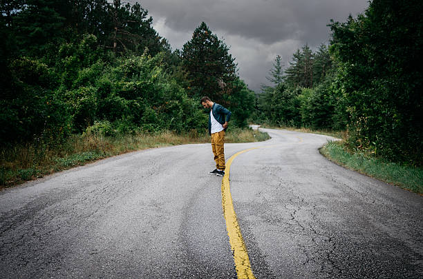 istock Young hipster in a white t-shirt posing 505099464