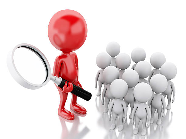 istock 3d Red leader selects staff. Business concept. 505100272