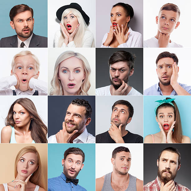 istock Set of different people evincing various emotions 505100840