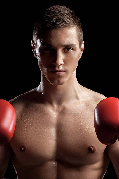 istock Attractive young sportsman is ready for box 505101544