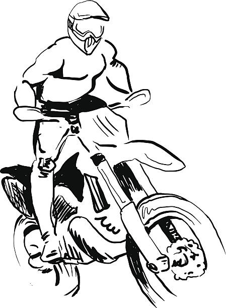 motocross rider. vector art illustration