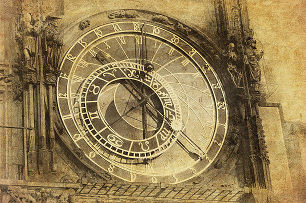 istock Vintage image of Prague Astronomical Clock, Orloj, Prague 505117945
