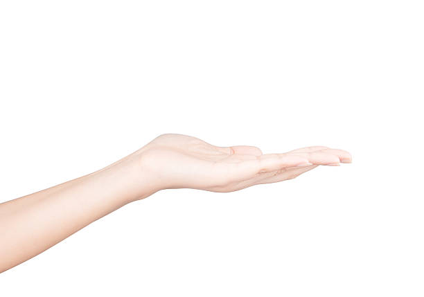 istock empty female woman hand holding isolated on white 505120741