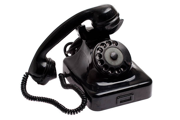 istock old black vintage style telephone off the hook isolated 505124400