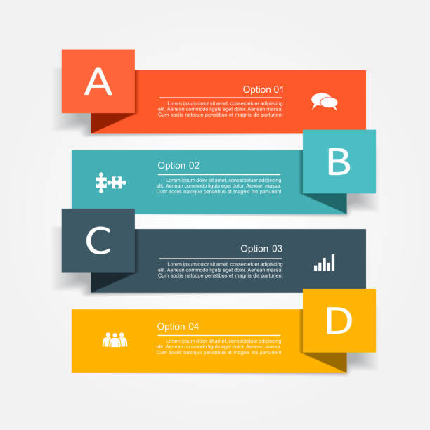 Banner infographic design template. Vector illustration Banner infographic design template with place for your data. Vector illustration page number design stock illustrations