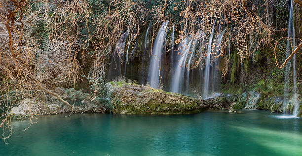 kurşunlu antalya - waterfall antalya turkey forest fotografías e imágenes de stock