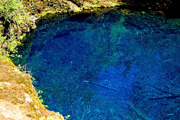 Oregon's Blue Pool West-Central Oregon's Cascade Range. willamette national forest stock pictures, royalty-free photos & images