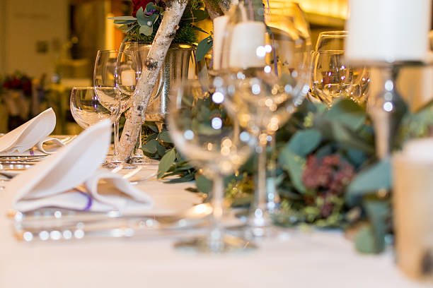 istock Wedding table set decoration in the restaurant 505130310