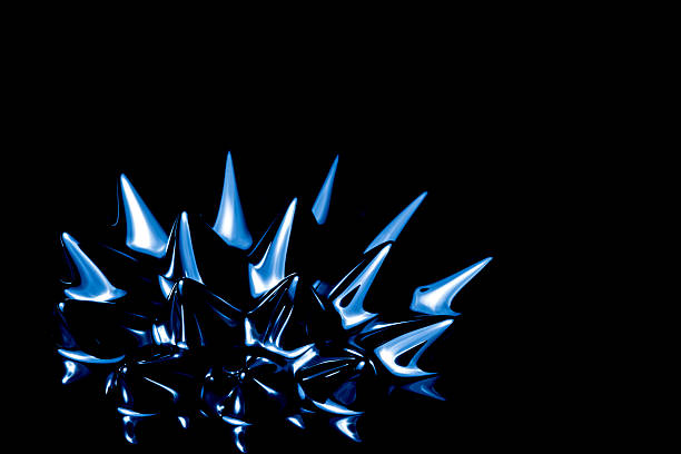 ferrofluid, fondo negro - ferrofluid fotografías e imágenes de stock