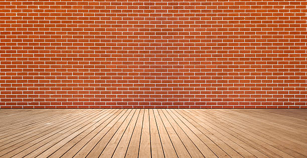 istock Brick wall and wood floor Domestic room 505131772