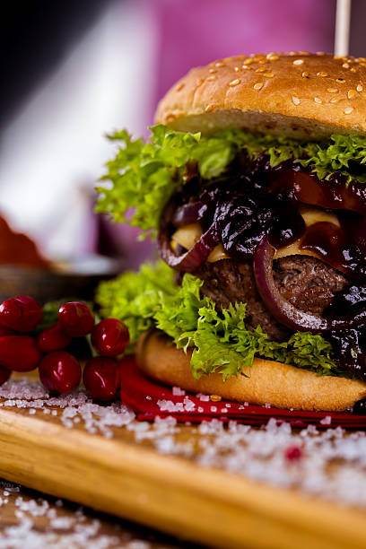 istock Tasty burger, American traditional cuisine 505132028