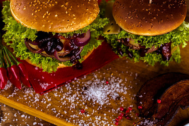 istock Tasty burger, American traditional cuisine 505132148