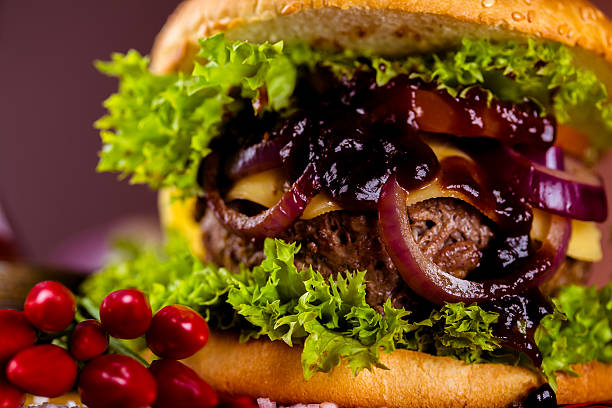 istock Tasty burger, American traditional cuisine 505132376