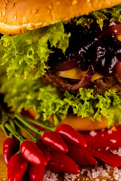istock Tasty burger, American traditional cuisine 505133342