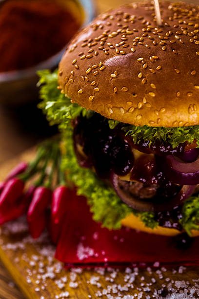istock Ambient composition of American food 505134778
