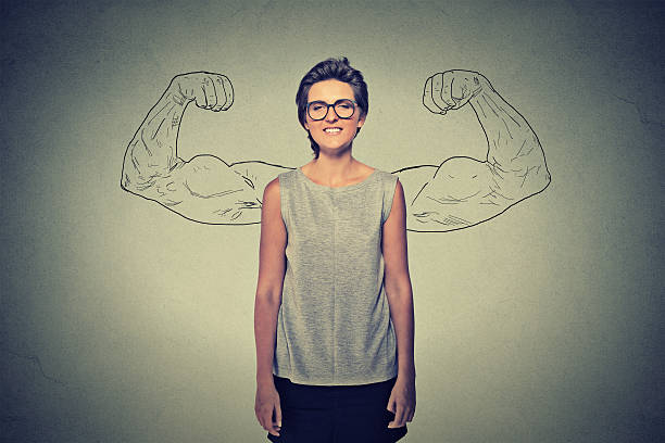 istock Powerful girl with glasses. 505138478