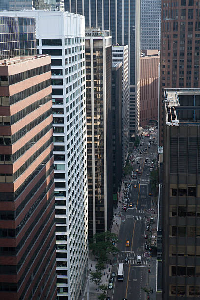 istock Tower in Manhattan. Wall Street in summer weekday 505141495