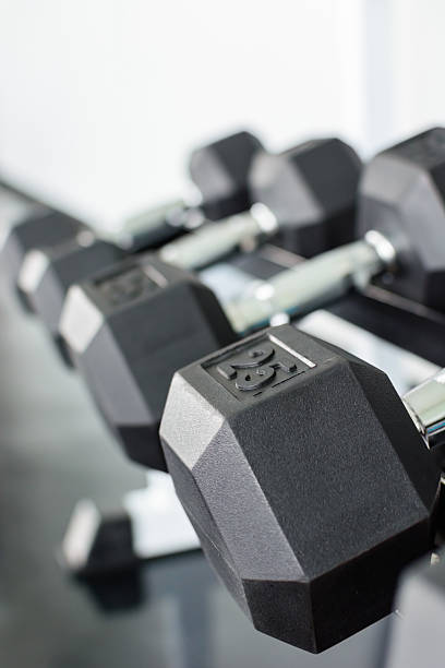 istock rows of dumbbells on a rack in a gym 505142135
