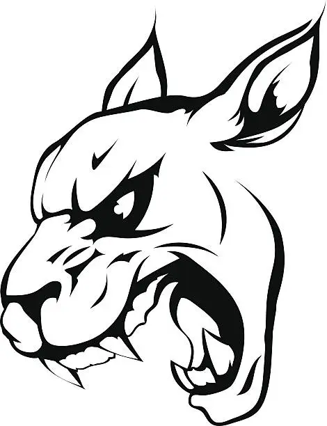 Vector illustration of Panther puma or wildcat mascot