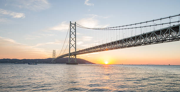 istock Sunrise  at the Akashi Kaikyo Ohashi Bridge 505160900
