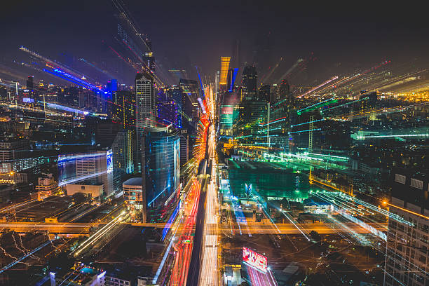 istock Bangkok city view from above, Thailand. 505164018