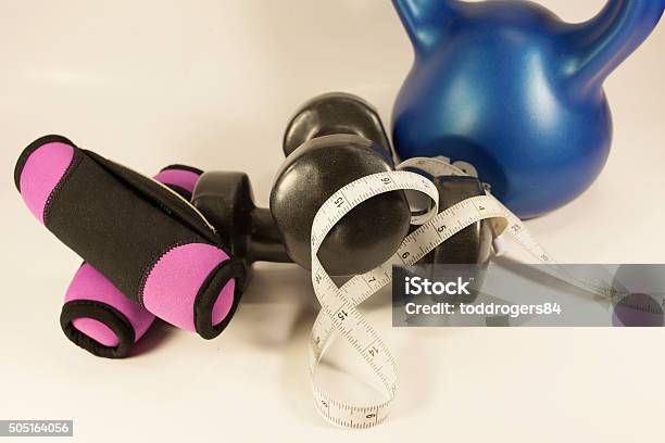 Fitness Gear Stock Photo - Download Image Now - Determination, Dumbbell, Exercising