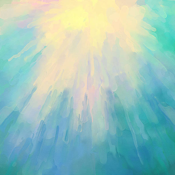 Abstract Artistic Background Abstract artistic watercolor painting sunshine colourful background sun painting stock illustrations