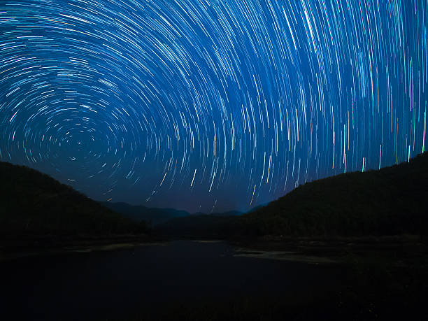istock Sky night with startrails at Chiangmai, Thailand 505164900