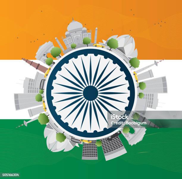 Happy Indian Republic Day Celebration Vector Illustration Stock Illustration - Download Image Now