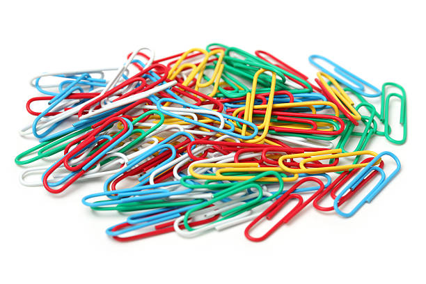 istock Close-up of multi-colored paper clips 505166556