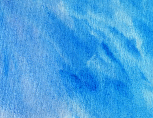 istock Hand painted blue background with brush stroke texture 505167348
