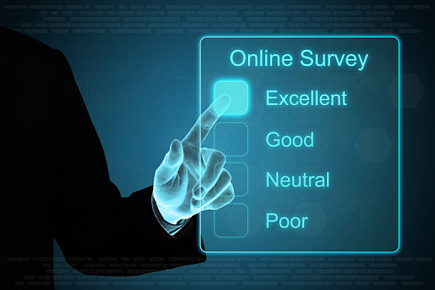 istock business hand clicking online survey on touch screen 505167910