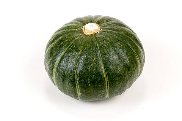 istock Fresh Green Japanese Pumpkin on isolated 505168380