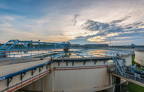 water treatment plant stock photo