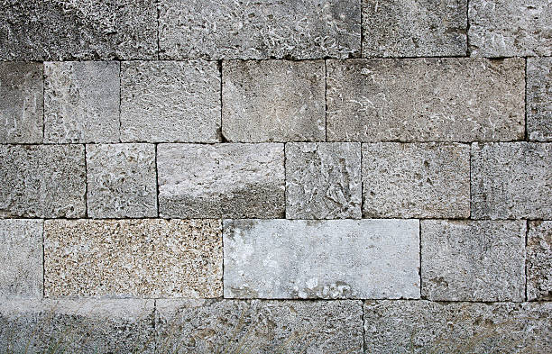 istock Texture of the ancient stone wall. Rhodes acropolis, Greece. 505170856