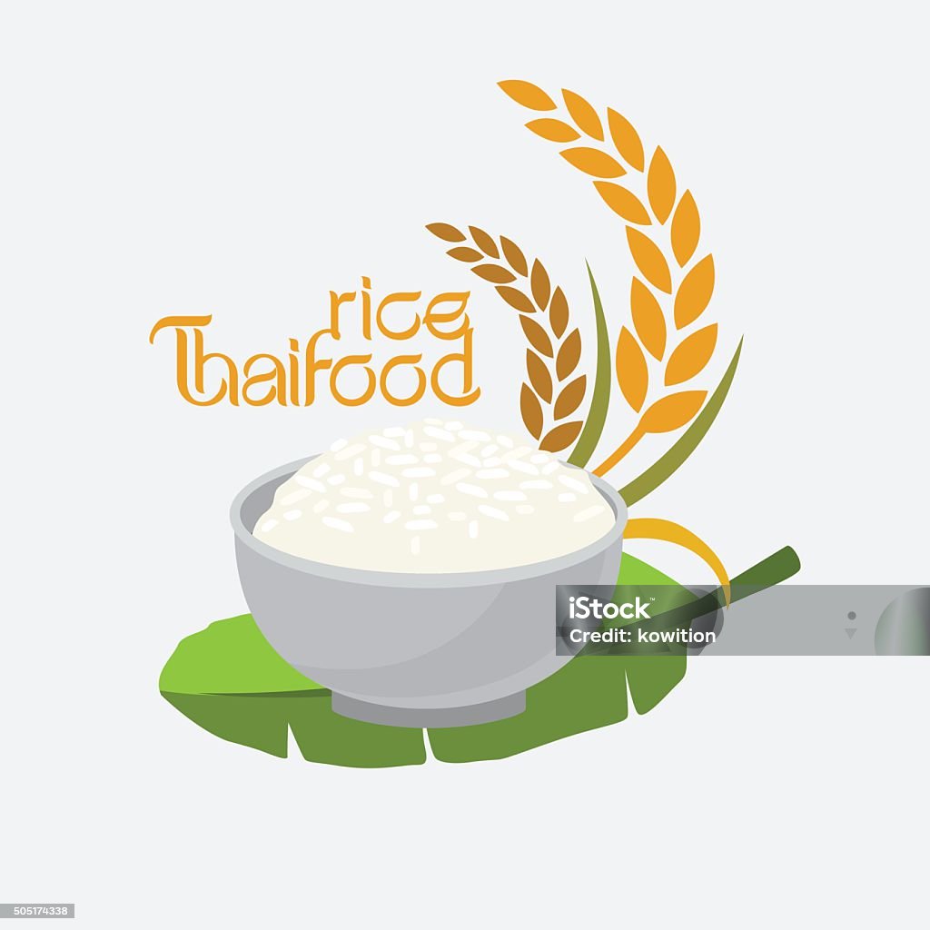 Cup Rice Vector Rice Vector Stock Illustration - Download Image Now - Agriculture ...