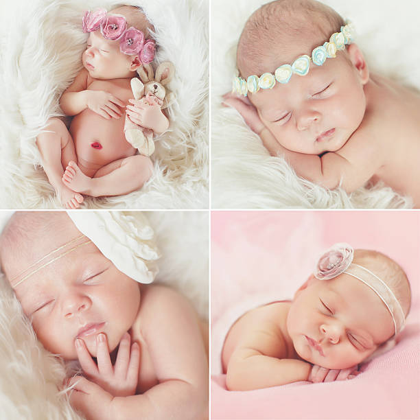 istock Collage of happy sleeping baby 505176642