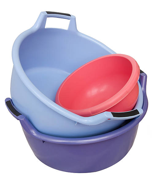 istock Heap of color plastic bowls 505177052